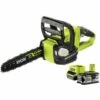 Tronçonneuse Brushless RYOBI 18V OnePlus Moteur - 1 Batterie 5.0 Ah - 1 Chargeur RCS18X3050F