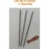 VALLORBE LIME55 - Lot De 3 Limes 5,5mm Pour Affutage De Chaine De Tronconneuse + Manche -TronçOnneuse Et Accessoire Sales 10813309 1