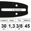 UNIVERSEL Guide OZAKI 30 Cm 3/8LP 1,3 Mm -TronçOnneuse Et Accessoire Sales 14069751 1