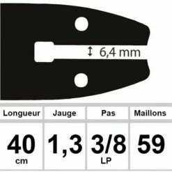 UNIVERSEL Guide OZAKI 40 Cm 3/8LP 1,3mm