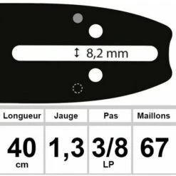 UNIVERSEL Guide OZAKI 40 Cm 0,325 1,3mm