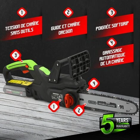 CONSTRUCTOR Tronçonneuse Sans Fil 20 V (sans Batterie) 5 CONSTRUCTOR Tronçonneuse Sans Fil 20 V (sans Batterie) – Image 3