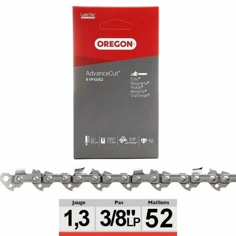 Chaine Tronçonneuse Oregon 91PX052E 3/8LP 050 52 Dents 3 Chaine Tronçonneuse Oregon 91PX052E 3/8LP 050 52 Dents