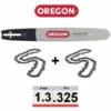 Pack 1 Guide + 2 Chaines Tronçonneuse Oregon 325 050 MLBK095 | 33cm