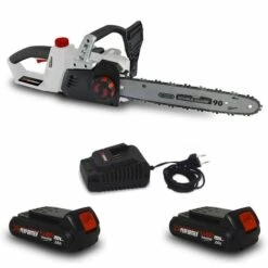 Tronçonneuse 40V (2x20V) X-Performer XPTRO40LI-2B - Double Sécurité - Graissage Auto + 2 Batteries 2 Ah - Chargeur