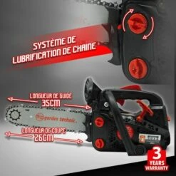ELEM GARDEN TECHNIC Tronçonneuse Thermique D'élagage 25.4cc - 30cm -TronçOnneuse Et Accessoire Sales 21352384 3