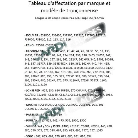 JARDIAFFAIRES Chaine Pour Tronçonneuse 60cm De Coupe Pas 3/8, Jauge 1.5mm, 84 Maillons 5 JARDIAFFAIRES Chaine Pour Tronçonneuse 60cm De Coupe Pas 3/8, Jauge 1.5mm, 84 Maillons – Image 3