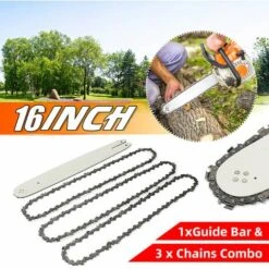 MAEREX 16'' Barre Guide + 3 X 3/8 Chaine Tronconneuse Pour STIHL 009 012 021 E180 MS180 MS190 MS250 HT70 -TronçOnneuse Et Accessoire Sales 26548674 3