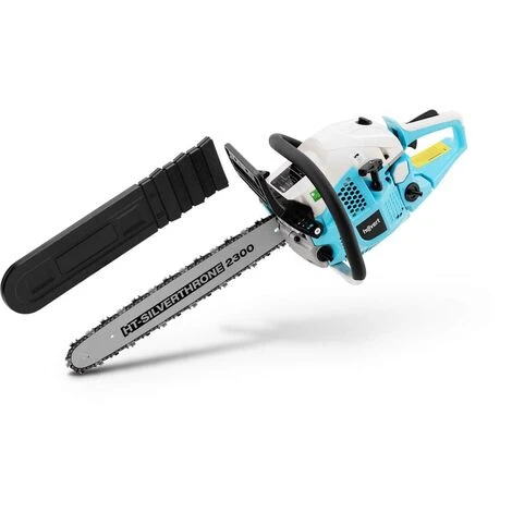 HILLVERT Tronconneuse Thermique + Guide-Chaîne + Housse Légère Et Puissante 45 Cm 2300 W - Argent, Noir 3 HILLVERT Tronconneuse Thermique + Guide-Chaîne + Housse Légère Et Puissante 45 Cm 2300 W - Argent, Noir