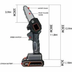 BRIDAY Tronçonneuse Électrique Sans Fil, Mini Scie À Chaîne 10cm, Petite Scie Électrique Portative Domestique, Tronçonneuse À Piles Rechargeables Pour La Coupe De Bois De Branche D'arbre,Scie à Chaîne Super Pratique -TronçOnneuse Et Accessoire Sales 28412813 3