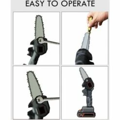 BRIDAY Tronçonneuse Électrique Sans Fil, Mini Scie À Chaîne 10cm, Petite Scie Électrique Portative Domestique, Tronçonneuse À Piles Rechargeables Pour La Coupe De Bois De Branche D'arbre,Scie à Chaîne Super Pratique -TronçOnneuse Et Accessoire Sales 28412813 4