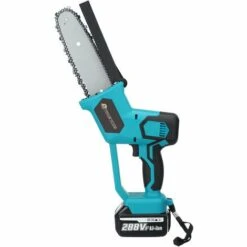 ZEBRAA Scie à Chaine Sans Fil électrique 1500W 288V 2 Batteries Bleu