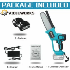 ZEBRAA Scie à Chaine Sans Fil électrique 1500W 288V 2 Batteries Bleu -TronçOnneuse Et Accessoire Sales 28972469 3