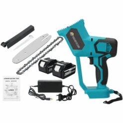ZEBRAA Scie à Chaine Sans Fil électrique 1500W 288V 2 Batteries Bleu -TronçOnneuse Et Accessoire Sales 28972469 4