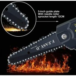 BRIDAY Mini Scie à Chaîne électrique 36V 12.7CM, Mini Tronçonneuse à Main électrique Avec 1 Batteries, 1 Charge -TronçOnneuse Et Accessoire Sales 29680237 3