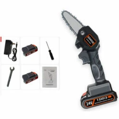 HAPPYSHOPPING Tronçonneuse Portable Sans Fil Avec Chargeur Et 2 Batteries Vert EU 9 HAPPYSHOPPING Tronçonneuse Portable Sans Fil Avec Chargeur Et 2 Batteries Vert EU -TronçOnneuse Et Accessoire Sales 29684151 3