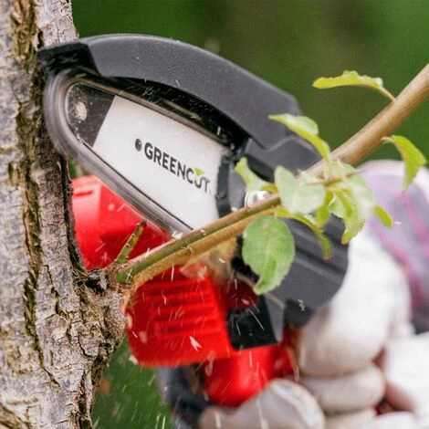Mini Tronçonneuse Sans Fil Rechargeable, Lame 4", Longueur De Coupe 10cm, élagage Des Branches, 1kg, 1 Batterie + 1 Chargeur Inclus - Greencut GSM210L 7 Mini Tronçonneuse Sans Fil Rechargeable, Lame 4", Longueur De Coupe 10cm, élagage Des Branches, 1kg, 1 Batterie + 1 Chargeur Inclus - Greencut GSM210L – Image 5