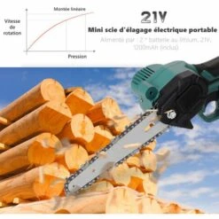 ASUPERMALL 21V Scie D'élagage électrique Portable Et Rechargeable Avec 2 Batteries, Petite Tron?onneuse Pour Fendre Le Bois, Branche De Verger De Jardin 9 ASUPERMALL 21V Scie D'élagage électrique Portable Et Rechargeable Avec 2 Batteries, Petite Tron?onneuse Pour Fendre Le Bois, Branche De Verger De Jardin -TronçOnneuse Et Accessoire Sales 29980126 3