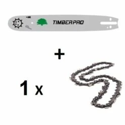 TIMBERPRO Kit Chaine Guide 30 Cm, 12 Pouces + 1 Chaines 44 Maillons Pour Tronçonneuse élagueuse Perche