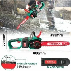 Tronçonneuse Sans Fil 36V, HYCHIKA 8000RPM Scie à ChaîNe ÉLectrique Sans Balai, Barre De Coupe 35,5cm, 2 Piles De 4,0 A, Tension De Chaîne Sans Outils, Lubrification Des Chaînes Automobiles 8 Tronçonneuse Sans Fil 36V, HYCHIKA 8000RPM Scie à ChaîNe ÉLectrique Sans Balai, Barre De Coupe 35,5cm, 2 Piles De 4,0 A, Tension De Chaîne Sans Outils, Lubrification Des Chaînes Automobiles -TronçOnneuse Et Accessoire Sales 30615782 2
