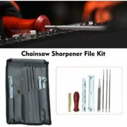 HAPPYSHOPPING Outil D'affutage De Scie Electrique 8 Pieces, Y Compris Des Fichiers De 5/32, 3/16 Et 7/32 Pouces, Une Jauge De Profondeur Et Un Sac A Outils -TronçOnneuse Et Accessoire Sales 31451655 4