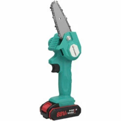 MOHOO [5 Modèles En Option] Scie à Chaine Sans Fil 4 Pouce 1080W 18V Scie à Main Simple Avec 2 Batterie Bleu -TronçOnneuse Et Accessoire Sales 31571988 3