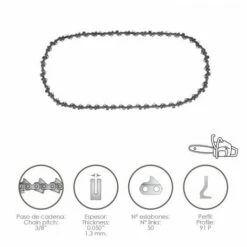 PAPILLON Catena Motosega 3/8" / 0.050" 1.3 Mm. / 50 Maglie / 91 P