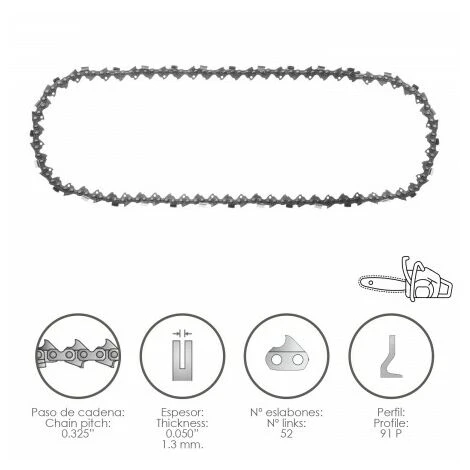PAPILLON Catena Motosega 0.325" / 0.050" 1.3 Mm. / 66 Maglie / 91 P 3 PAPILLON Catena Motosega 0.325" / 0.050" 1.3 Mm. / 66 Maglie / 91 P