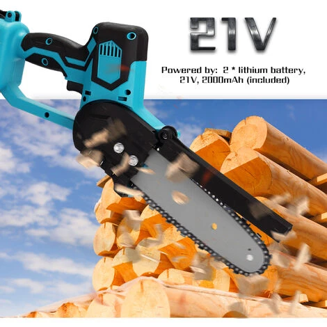 HAPPYSHOPPING 21V Mini Scie A Chaine Electrique Sans Fil Scie A Main Domestique Pour L'exploitation Forestiere Et La Coupe D'arbres Scie Electrique Au Lithium Portable Deux Electricite Un Chargeur Norme Europeenne 220V 5 HAPPYSHOPPING 21V Mini Scie A Chaine Electrique Sans Fil Scie A Main Domestique Pour L'exploitation Forestiere Et La Coupe D'arbres Scie Electrique Au Lithium Portable Deux Electricite Un Chargeur Norme Europeenne 220V – Image 3
