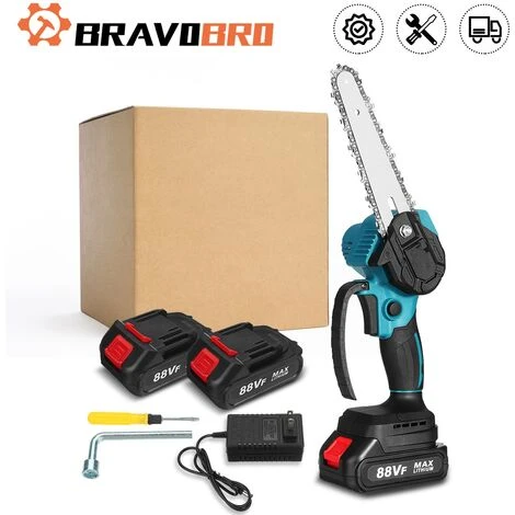 ZEBRAA Scie à Chaine électrique Tronconneuse à Bois Sans Fil 18V Avec 2 Batteries 2500mAh 3 ZEBRAA Scie à Chaine électrique Tronconneuse à Bois Sans Fil 18V Avec 2 Batteries 2500mAh