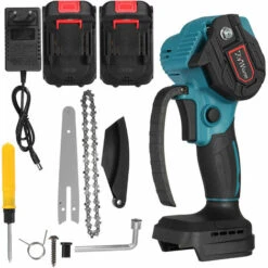 ZEBRAA Scie à Chaine électrique Tronconneuse à Bois Sans Fil 18V Avec 2 Batteries 2500mAh 9 ZEBRAA Scie à Chaine électrique Tronconneuse à Bois Sans Fil 18V Avec 2 Batteries 2500mAh -TronçOnneuse Et Accessoire Sales 32142436 3