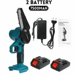 ZEBRAA 26V Mini Scie à Chaine électrique Sans Balais 4 Pouces Thermostat Sans Fil Tron?onneuse Avec 2 Batteriess -TronçOnneuse Et Accessoire Sales 33769046 4