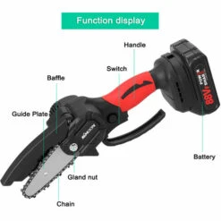 Kkmoon 21V De Portable Electrique Elagage-Scie 88Vf Petit Bois Spliting Chainsaw Pinceau Moteur A Une Main D'Outils Pour Le Travail Du Bois De Jardin Orchard, Rouge, Prise Eu, 2 Petites Piles 8 Kkmoon 21V De Portable Electrique Elagage-Scie 88Vf Petit Bois Spliting Chainsaw Pinceau Moteur A Une Main D'Outils Pour Le Travail Du Bois De Jardin Orchard, Rouge, Prise Eu, 2 Petites Piles -TronçOnneuse Et Accessoire Sales 34048956 2