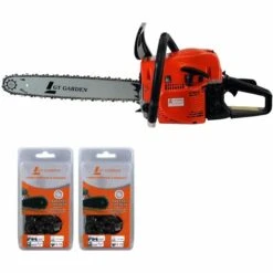 GT GARDEN Tronçonneuse Thermique 52 Cm3, 3 CV, Guide 45 Cm, 2 Chaînes
