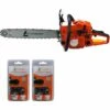 GT GARDEN Tronçonneuse Thermique 58 Cm3, 3.5 CV, Guide 50 Cm, 2 Chaînes -TronçOnneuse Et Accessoire Sales 344535 1