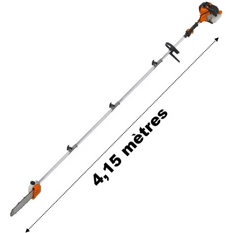 GT GARDEN Élagueuse Thermique Sur Perche, 52 Cm3, 3 CV, Longueur 4.15 Mètres 3 GT GARDEN Élagueuse Thermique Sur Perche, 52 Cm3, 3 CV, Longueur 4.15 Mètres