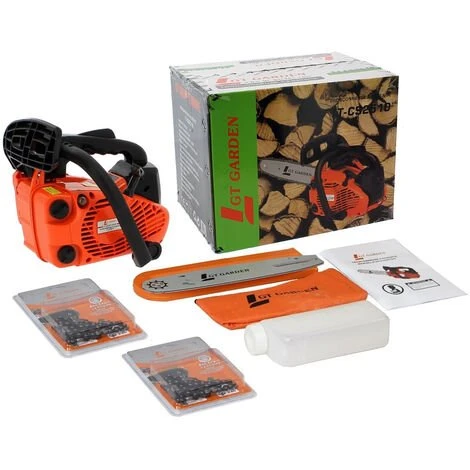 GT GARDEN Tronçonneuse élagueuse Thermique 25 Cm3, 1.2 CV, Guide 26 Cm, 2 Chaînes 7 GT GARDEN Tronçonneuse élagueuse Thermique 25 Cm3, 1.2 CV, Guide 26 Cm, 2 Chaînes – Image 5