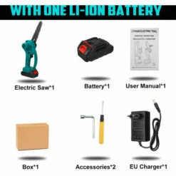 ZEBRAA 6 Pouces 98VF Mini 1200W Scie à Bois Scie à Cha?ne électrique Avec 1 Batterie 10 ZEBRAA 6 Pouces 98VF Mini 1200W Scie à Bois Scie à Cha?ne électrique Avec 1 Batterie -TronçOnneuse Et Accessoire Sales 35416694 4