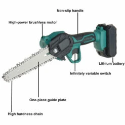 ZEBRAA Scie à Cha?ne électrique Sans Fil 3000W 88V 6" Avec 2 Batteriess -TronçOnneuse Et Accessoire Sales 35416879 3
