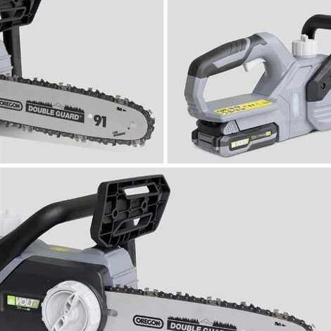 VOLTR 20V– Tronçonneuse 25cm (10’’) – Avec Batterie Lithium 2.0Ah + Chargeur 20V. Normes CE - Gris 5 VOLTR 20V– Tronçonneuse 25cm (10’’) – Avec Batterie Lithium 2.0Ah + Chargeur 20V. Normes CE - Gris – Image 3
