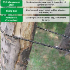 HAPPYSHOPPING Tronçonneuse De Poche Portable Outdoot Randonnee Camping Survival Gear Scie A Chaine A Main Pour La Coupe Du Bois, Modele: Noir 10 HAPPYSHOPPING Tronçonneuse De Poche Portable Outdoot Randonnee Camping Survival Gear Scie A Chaine A Main Pour La Coupe Du Bois, Modele: Noir -TronçOnneuse Et Accessoire Sales 36025084 4