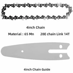 GISAM Chaîne De Tronçonneuse 4 Pouces Lot De 4/6/12 65Mn 28E 14T Pour Tronçonneuse - 4PC -TronçOnneuse Et Accessoire Sales 36860764 2