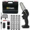 GISAM Tronçonneuse à Batterie 21V 2 Batterie Portable Scie Électrique Jardin Logging 4PCS Chaîne Supplémentaire - Noir -TronçOnneuse Et Accessoire Sales 36860789 1
