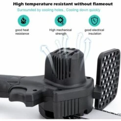 GISAM Tronçonneuse à Batterie 21V 2 Batterie Portable Scie Électrique Jardin Logging 4PCS Chaîne Supplémentaire - Noir -TronçOnneuse Et Accessoire Sales 36860789 4