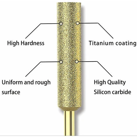 ASUPERMALL 12Pcs Meches De Tronconneuse Affuteuse Diamantee Plaquee Titane Lime De Tronconneuse Electrique Haute Durete, 4Mm - 4Mm 4 ASUPERMALL 12Pcs Meches De Tronconneuse Affuteuse Diamantee Plaquee Titane Lime De Tronconneuse Electrique Haute Durete, 4Mm - 4Mm – Image 2