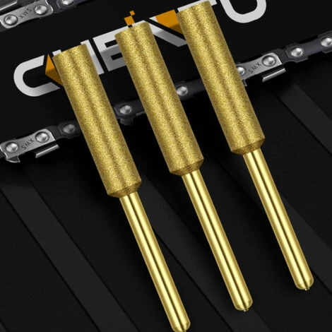 ASUPERMALL 12Pcs Meches De Tronconneuse Affuteuse Diamantee Plaquee Titane Lime De Tronconneuse Electrique Haute Durete, 4Mm - 4Mm 5 ASUPERMALL 12Pcs Meches De Tronconneuse Affuteuse Diamantee Plaquee Titane Lime De Tronconneuse Electrique Haute Durete, 4Mm - 4Mm – Image 3