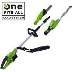 BRAST Élagueuse Sur Perche Sans Fil Batterie 40V 4500trs/min 25cm 70 Minutes 3,5kg Manche Télescop. 130-210cm Arrêt Automat. + Taille Haie, Livré Sans Batterie/chargeur