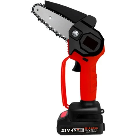 ASUPERMALL Mini Tronconneuse Electrique A La Chaine De Bois D'Une Main Sans Fil Portable Des Scies A Bois Pour La Taille De La Taille De Jardinage, 4 Pouces Rouge - 4 Pouces Rouge 3 ASUPERMALL Mini Tronconneuse Electrique A La Chaine De Bois D'Une Main Sans Fil Portable Des Scies A Bois Pour La Taille De La Taille De Jardinage, 4 Pouces Rouge - 4 Pouces Rouge