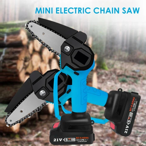 ASUPERMALL Mini Tronconneuse Electrique A La Chaine De Bois D'Une Main Sans Fil Portable Des Scies A Bois Pour La Taille De La Taille De Jardinage, 4 Pouces Rouge - 4 Pouces Rouge 4 ASUPERMALL Mini Tronconneuse Electrique A La Chaine De Bois D'Une Main Sans Fil Portable Des Scies A Bois Pour La Taille De La Taille De Jardinage, 4 Pouces Rouge - 4 Pouces Rouge – Image 2