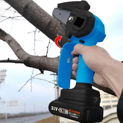 ASUPERMALL Mini Tronconneuse Electrique A La Chaine De Bois D'Une Main Sans Fil Portable Des Scies A Bois Pour La Taille De La Taille De Jardinage, 4 Pouces Rouge - 4 Pouces Rouge 6 ASUPERMALL Mini Tronconneuse Electrique A La Chaine De Bois D'Une Main Sans Fil Portable Des Scies A Bois Pour La Taille De La Taille De Jardinage, 4 Pouces Rouge - 4 Pouces Rouge – Image 4